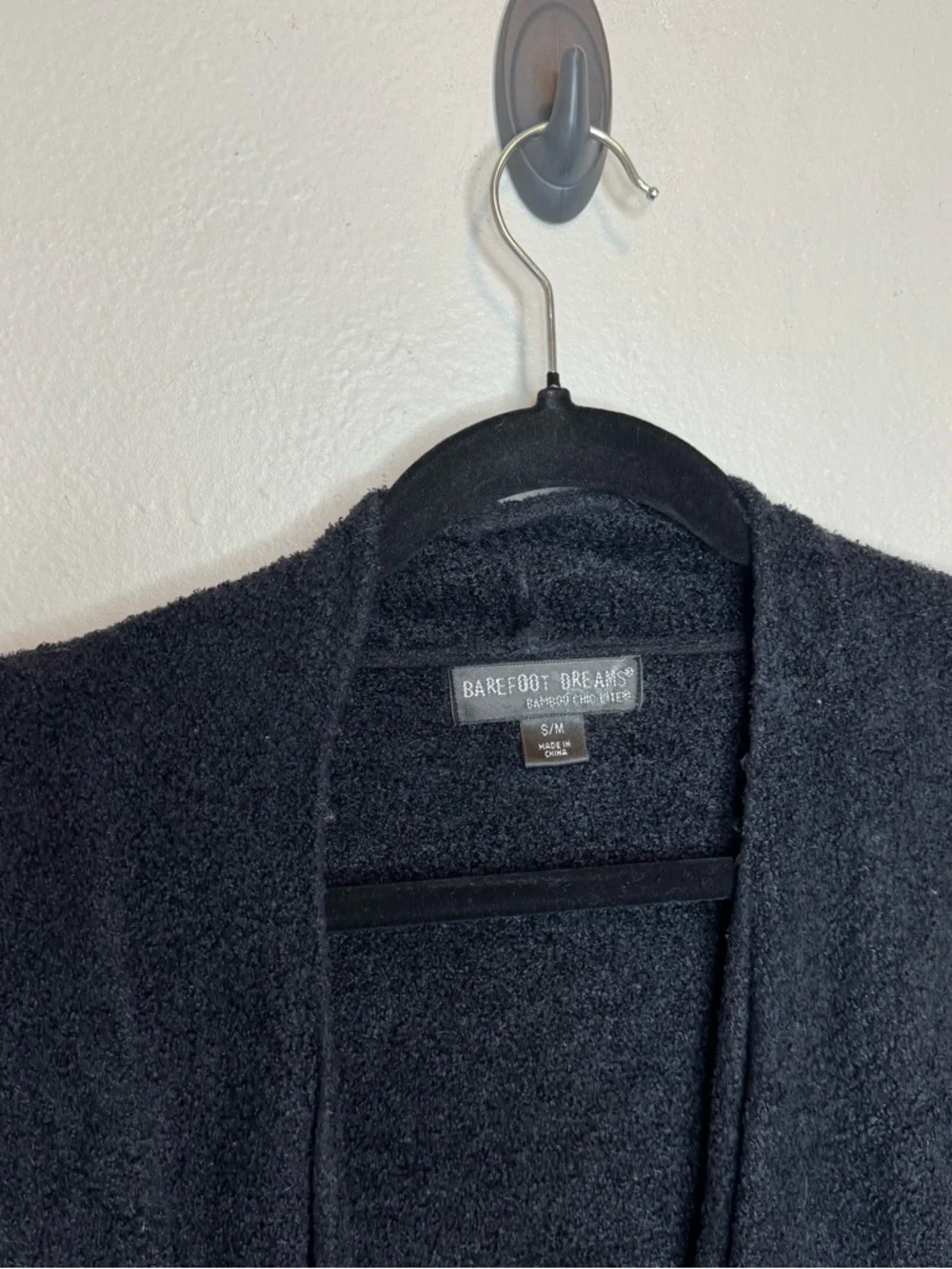 BAREFOOT DREAMS BAMBOO CHIC LITE CALYPSO BLACK Open Cardigan